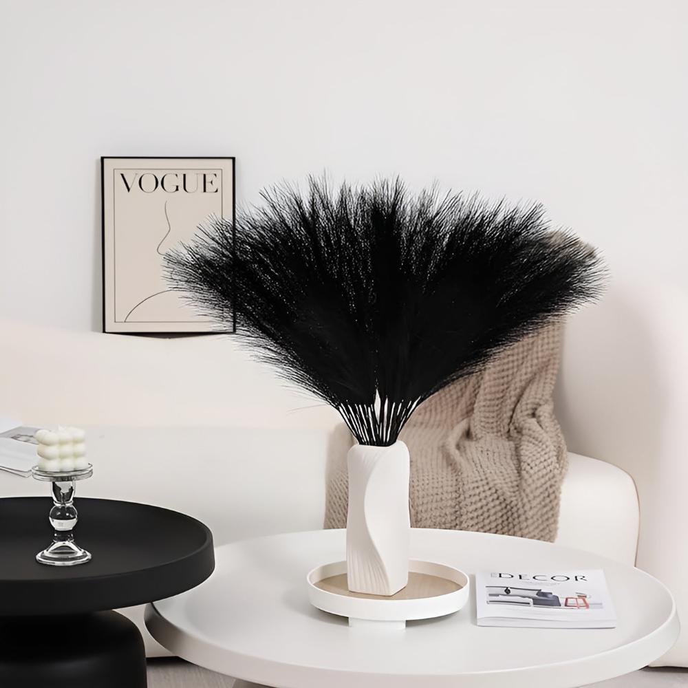 3 Pcs Faux Pampas Grass Stems for Home Decor | Boho Style