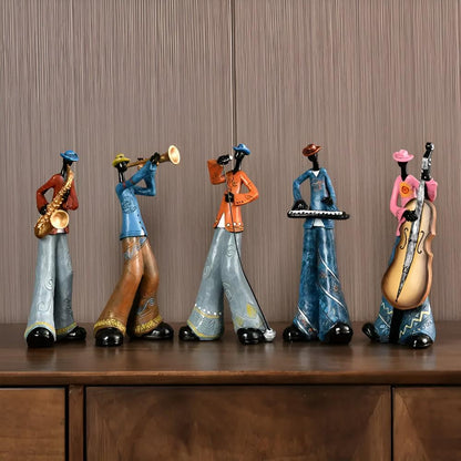 Figurine en résine de groupe de jazz - Décoration musicale pour les amateurs de jazz