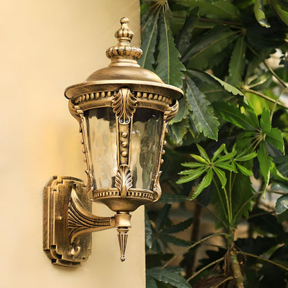 Vintage Outdoor Glass Wall Lantern Light for Garden and Patio