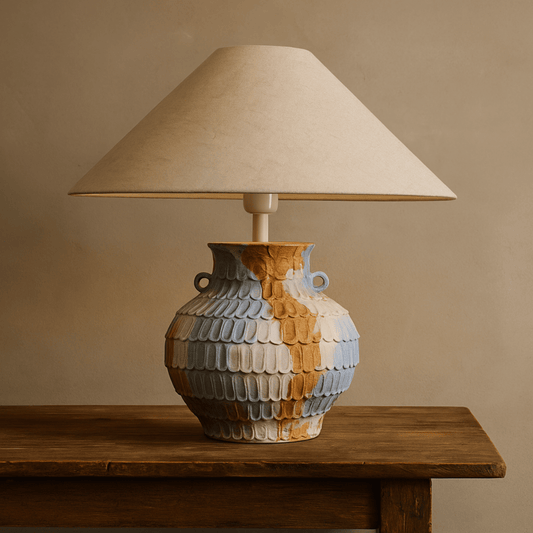 Vintage Ceramic Table Lamp - Retro Pottery Lighting for Home Decor