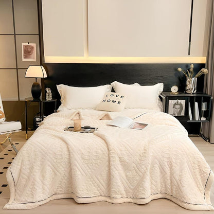 Cozy Velvet Mandala Sherpa Throw Blanket for Home Decor & Warmth