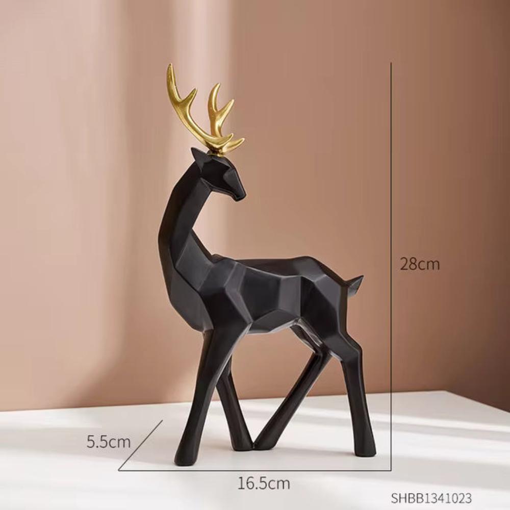 Stylish Geometric Deer Statue - Modern Home Decor Accent Piece