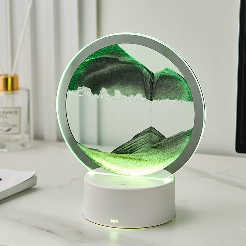 Colourful Sand Art Table Lamp for Home Decor and Night Lighting