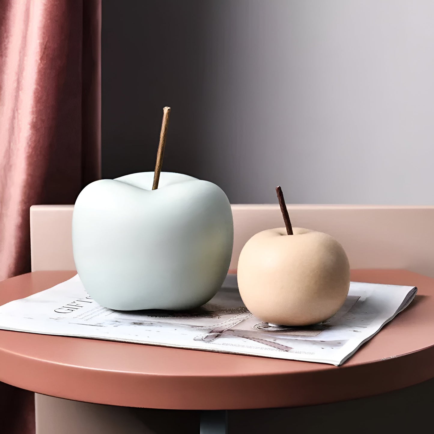 Ornements décoratifs en céramique en forme de pomme pour la maison et les fêtes