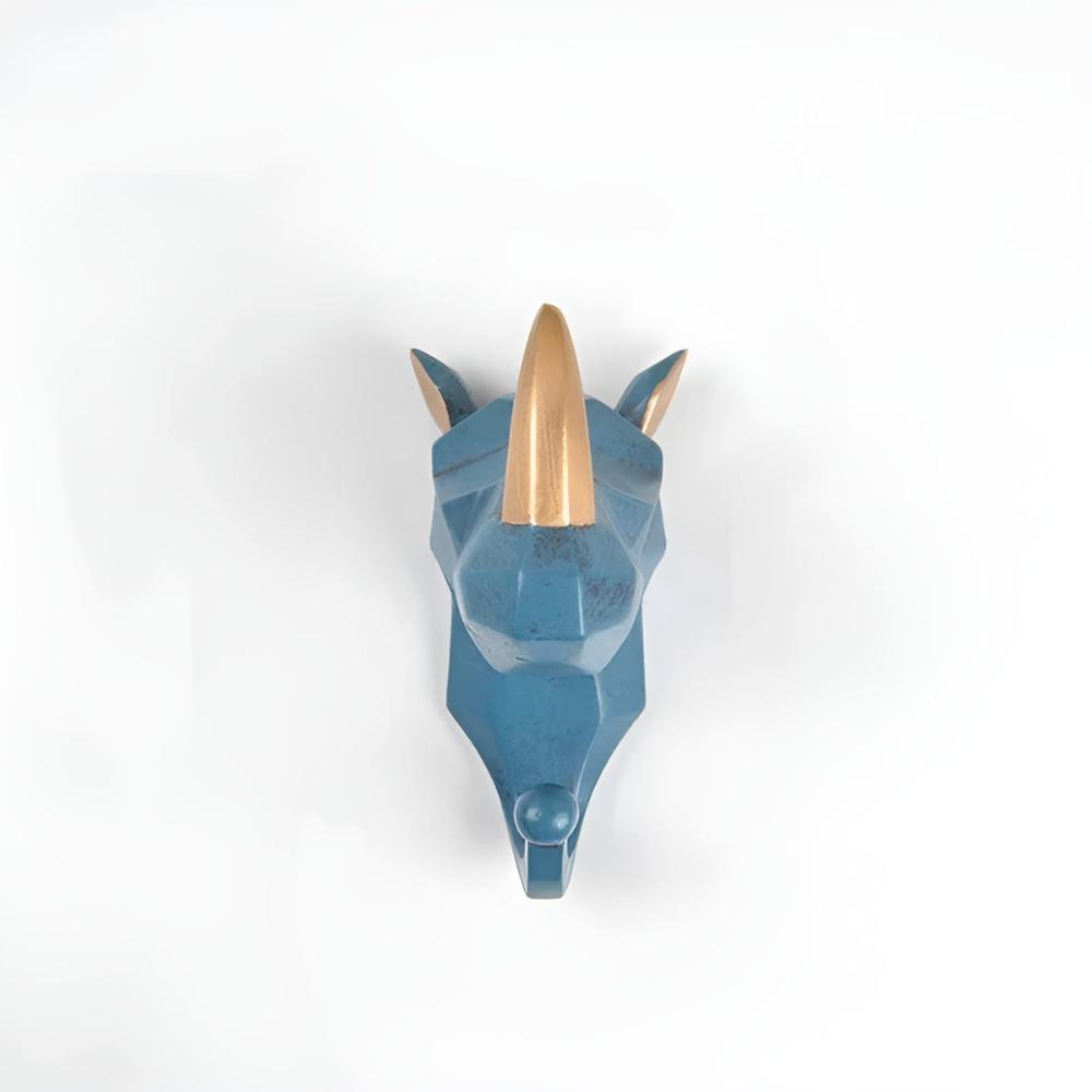 Wall-Mounted Animal Head Key Holder Rack for Home Decor