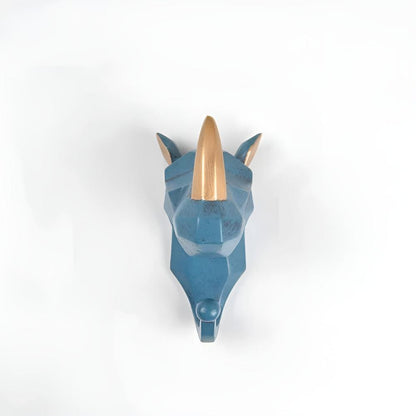 Wall-Mounted Animal Head Key Holder Rack for Home Decor