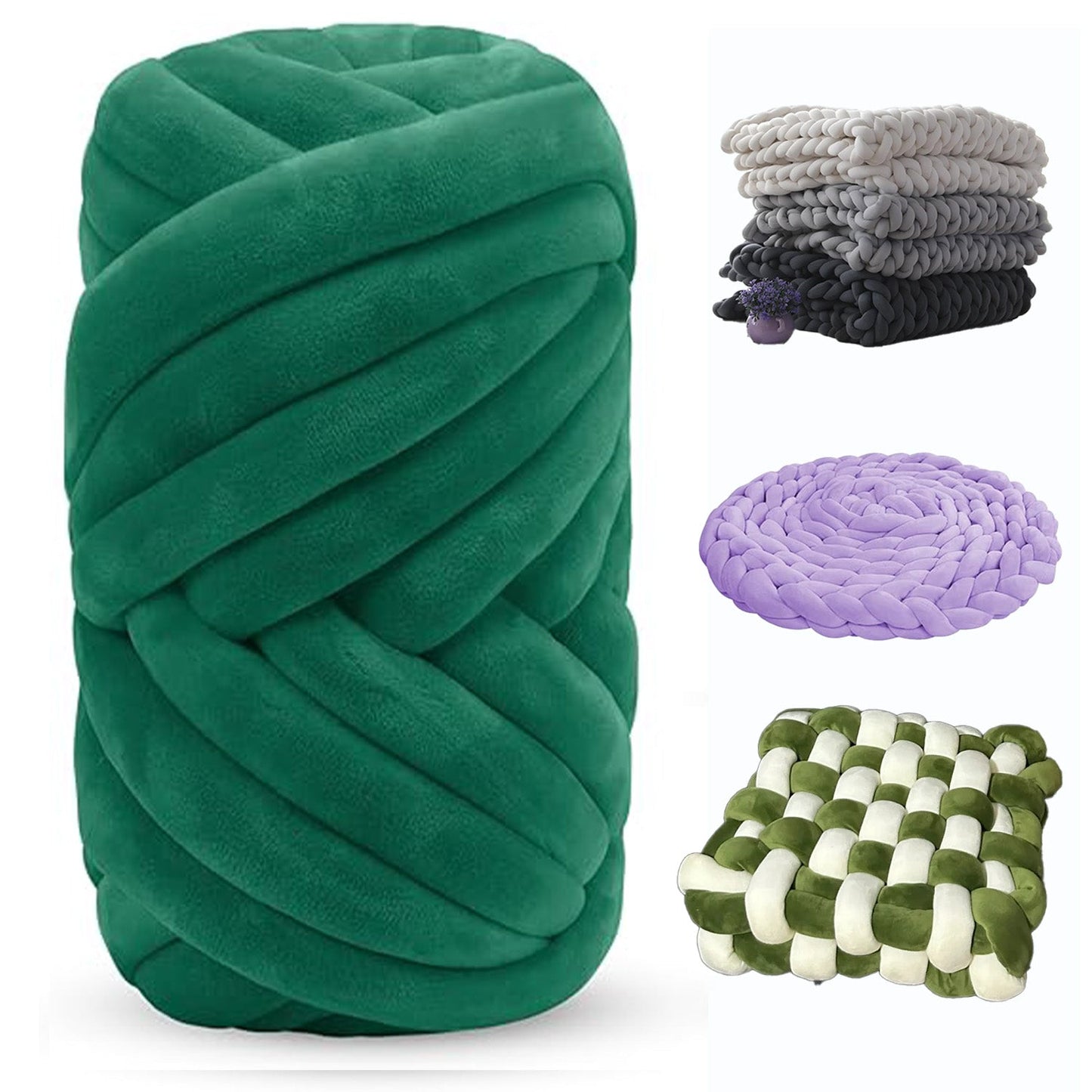 Fil à tricoter doux et jumbo – Fil épais pour couvertures et coussins