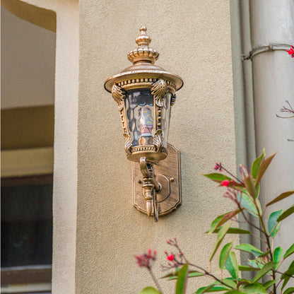 Vintage Outdoor Glass Wall Lantern Light for Garden and Patio
