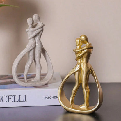 Figurine romantique en résine représentant un couple - Cadeau idéal pour la décoration intérieure