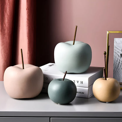 Ornements décoratifs en céramique en forme de pomme pour la maison et les fêtes