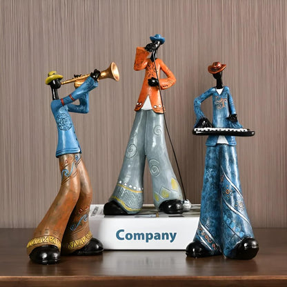 Figurine en résine de groupe de jazz - Décoration musicale pour les amateurs de jazz