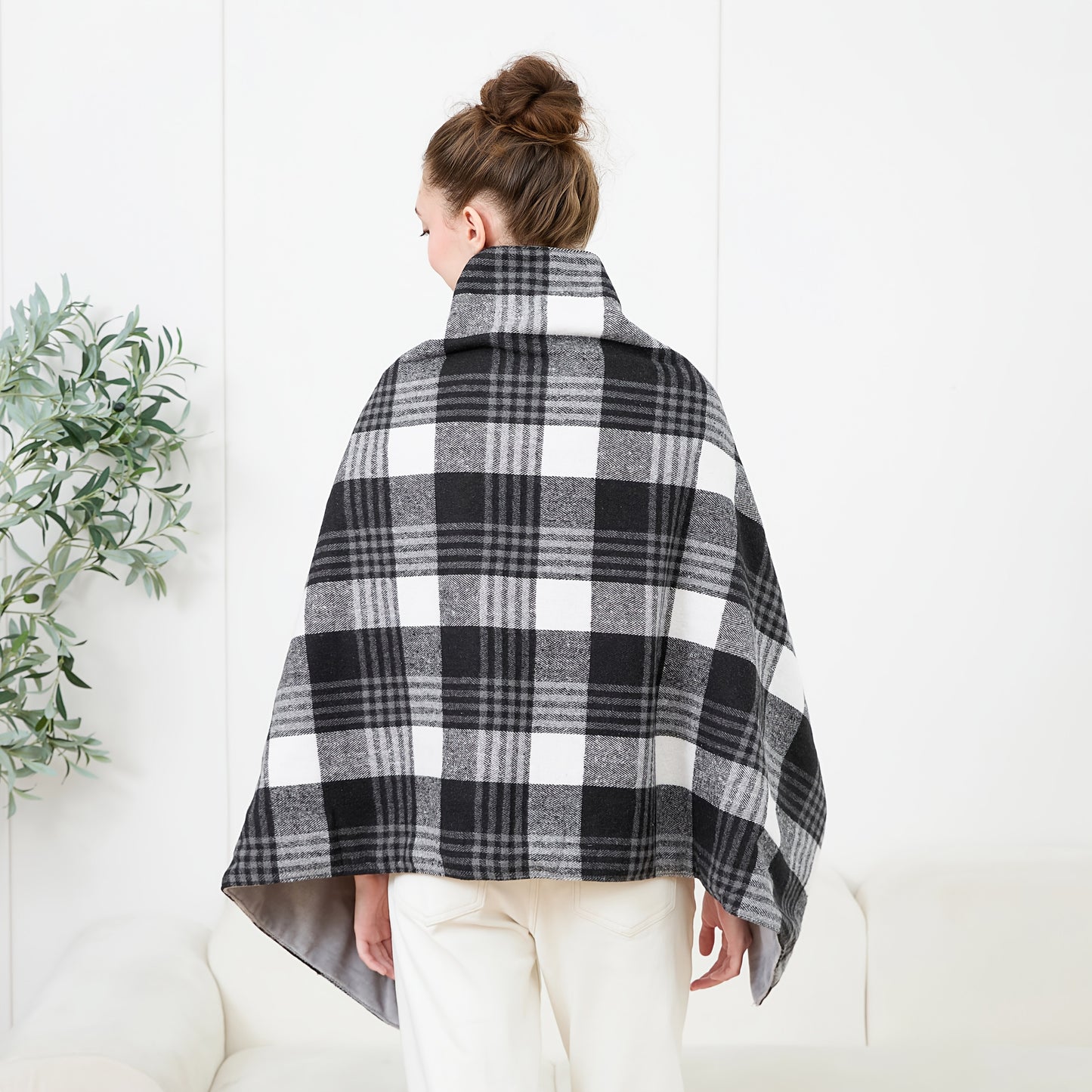 Elektrische Deken USB Verwarmde Plaid, Draagbare Warme Sjaal for Reizen &amp; Kantoor