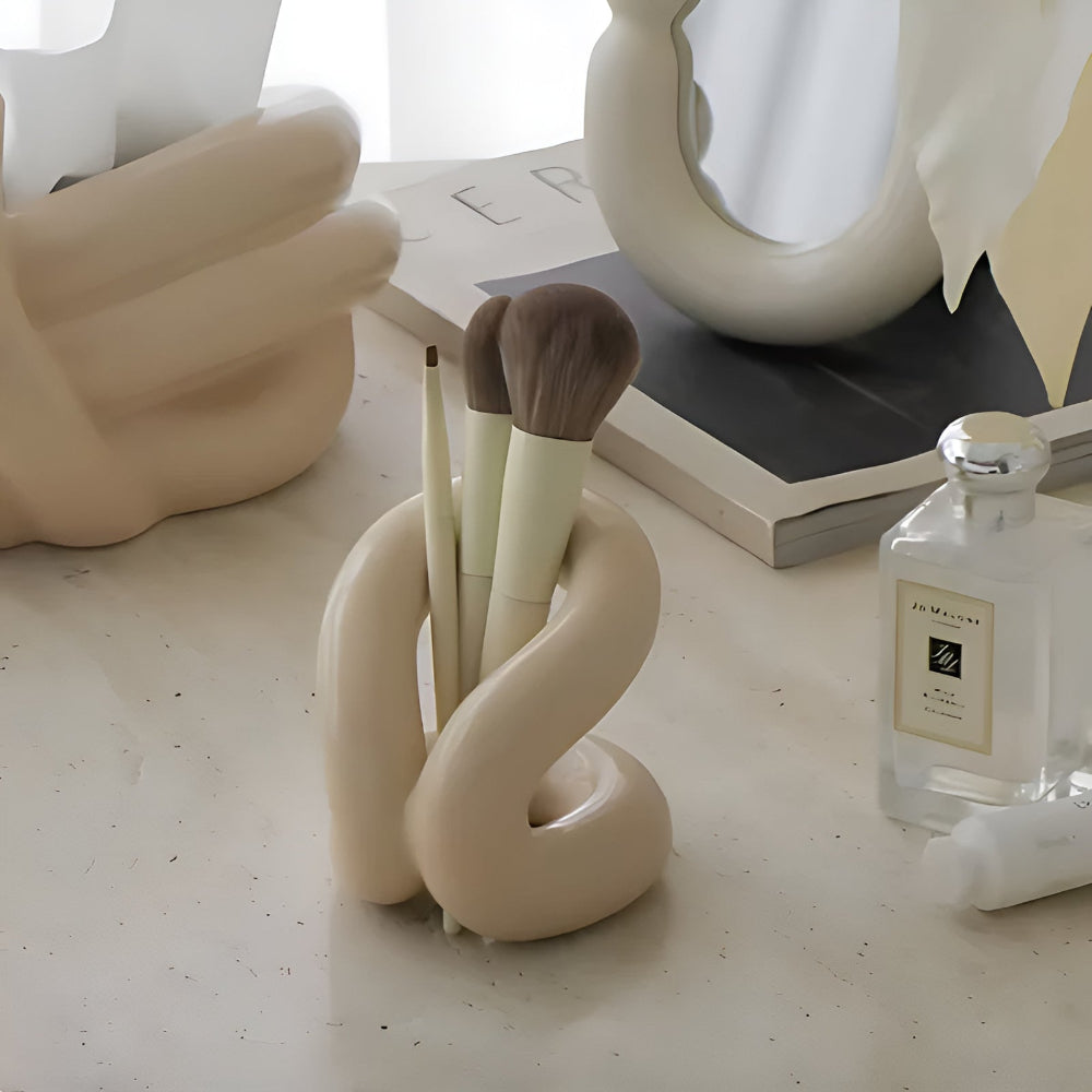 Porte-pot en céramique à motif nœud nordique pour plantes d'intérieur