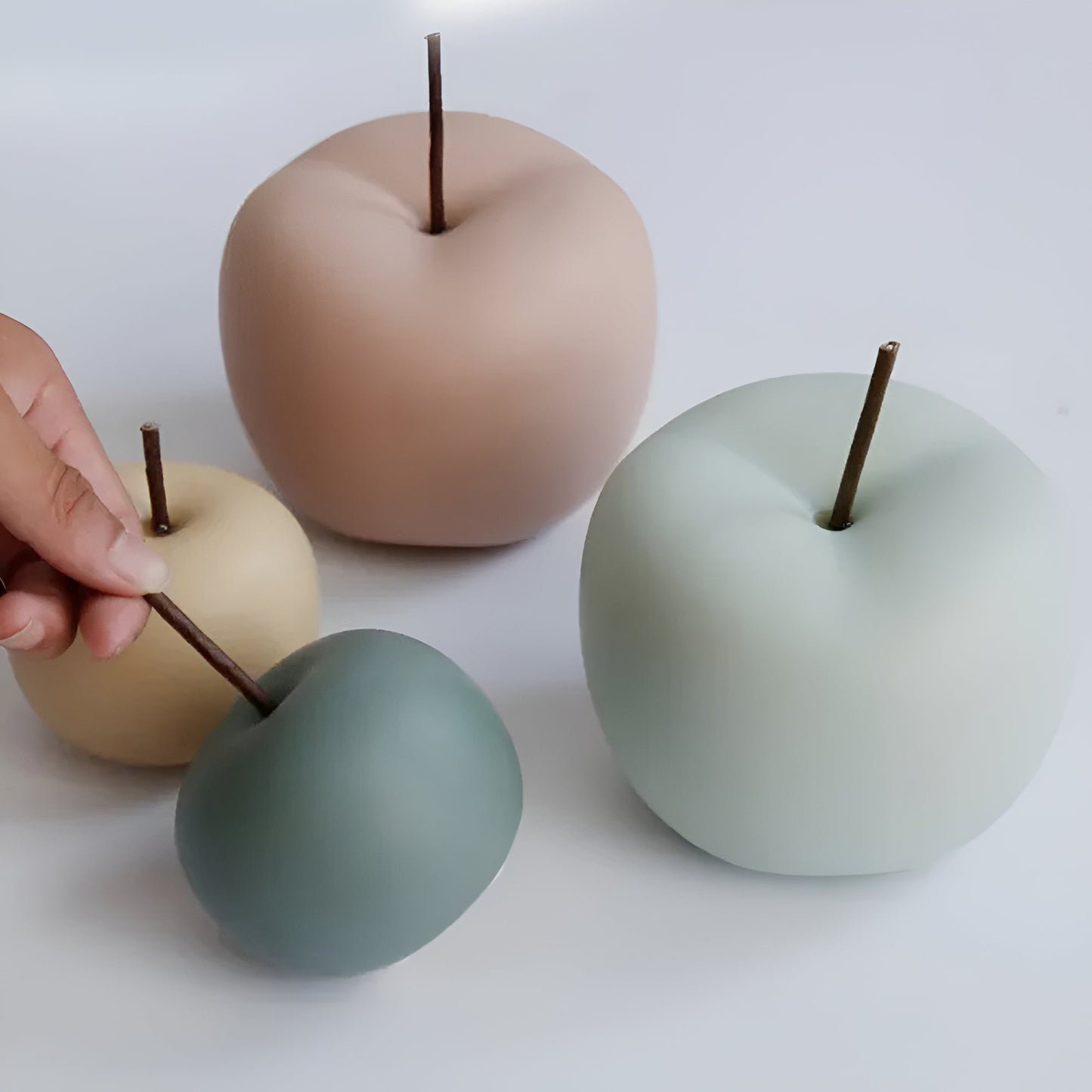 Ornements décoratifs en céramique en forme de pomme pour la maison et les fêtes