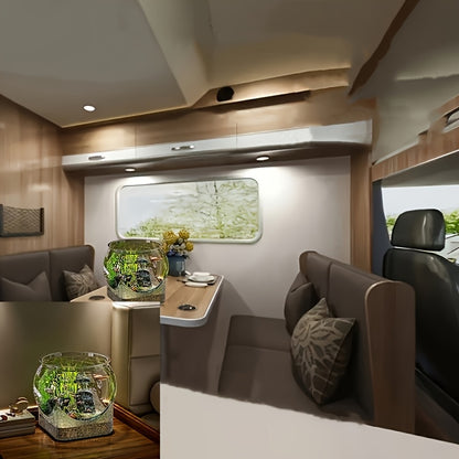 Clear Round Fish Tank - Durable Break-Resistant Aquarium for Turtles & Small Fish