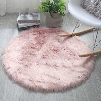 Tapis rond en peluche douce pour une décoration intérieure chaleureuse - Motif nuage