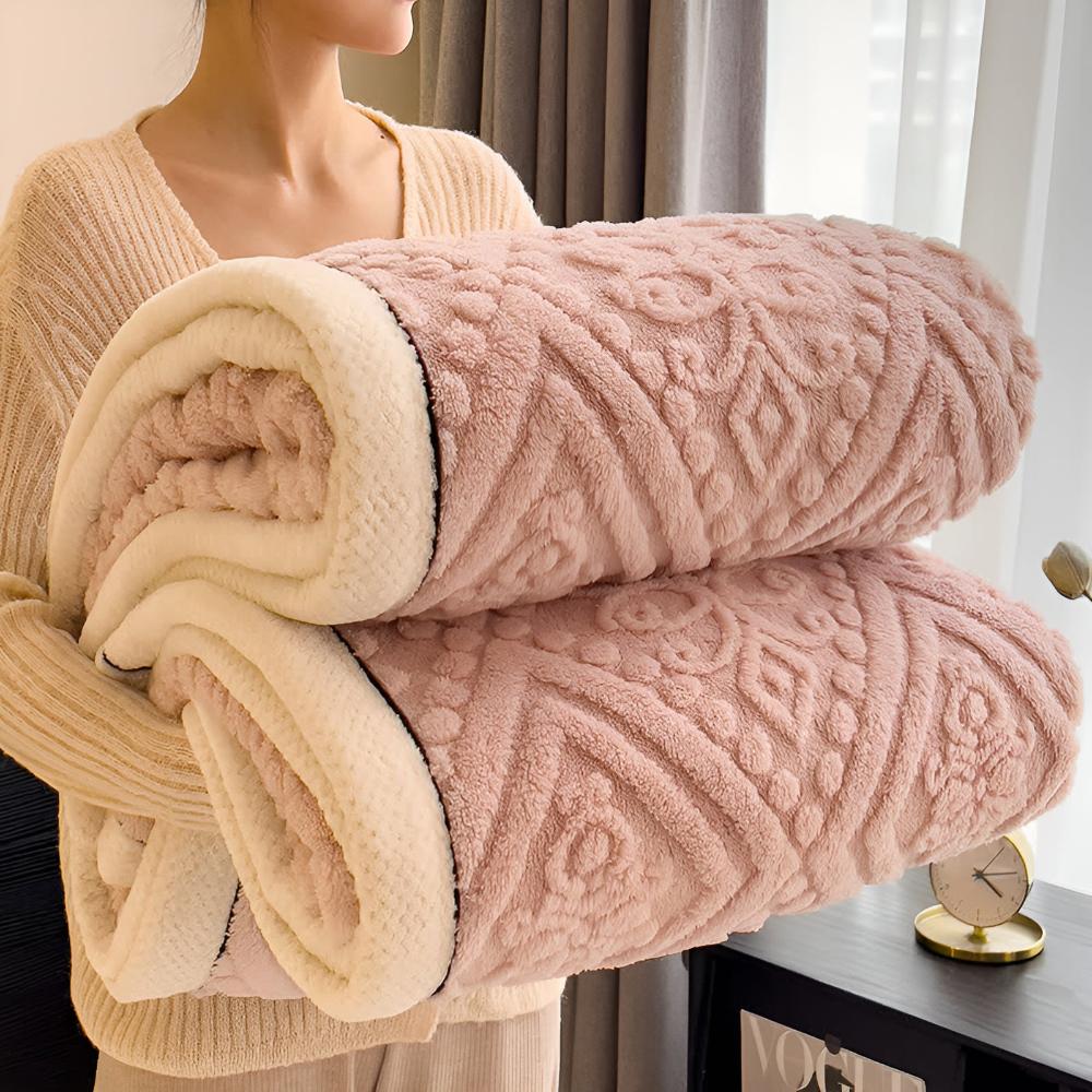 Cozy Velvet Mandala Sherpa Throw Blanket for Home Decor & Warmth