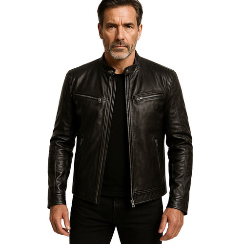 Veste en cuir | Artiste | Lederimitat | Veste motard | Veste en cuir pour hommes