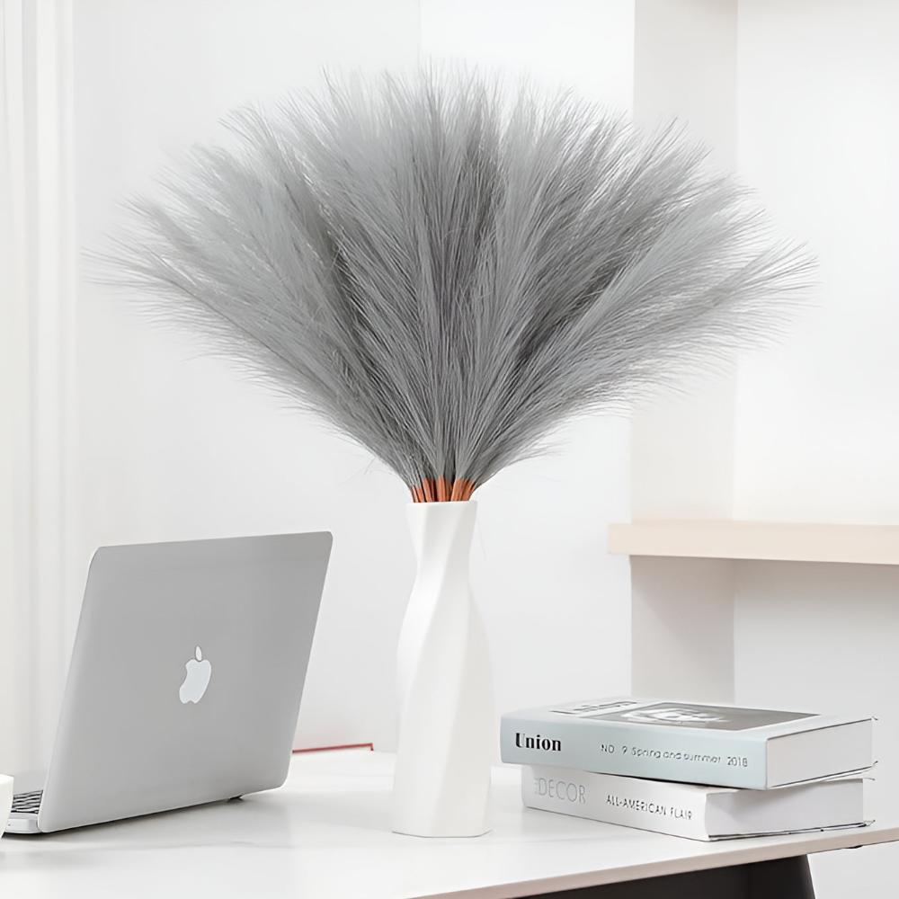 3 Pcs Faux Pampas Grass Stems for Home Decor | Boho Style