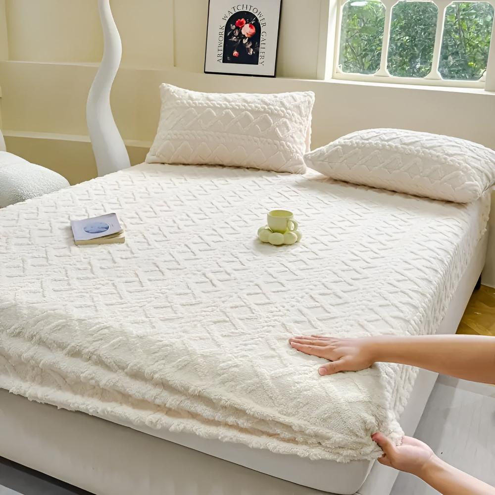 Parure de lit en velours sherpa de luxe - Literie douce, confortable et chaude