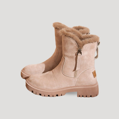 Femme Stiefel avec Kunstfellfutter | Chaud, long et élégant pour des températures plus humides