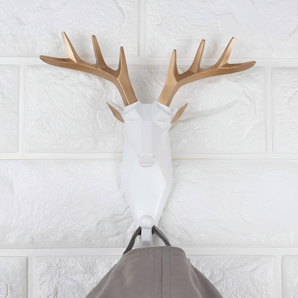 Wall-Mounted Animal Head Key Holder Rack for Home Decor