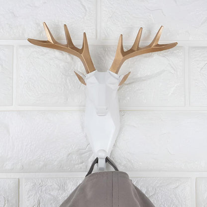 Wall-Mounted Animal Head Key Holder Rack for Home Decor