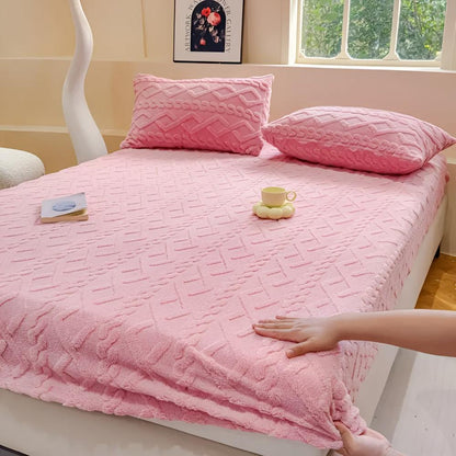 Parure de lit en velours sherpa de luxe - Literie douce, confortable et chaude