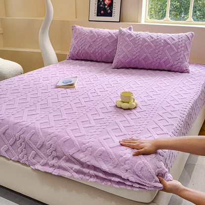 Parure de lit en velours sherpa de luxe - Literie douce, confortable et chaude