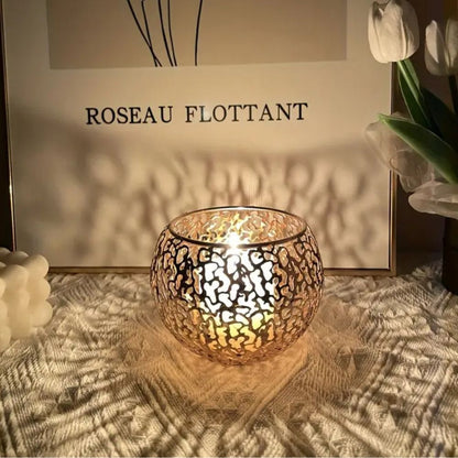 Bougeoir sphérique décoratif lumineux pour une ambiance chaleureuse à la maison et lors de vos fêtes