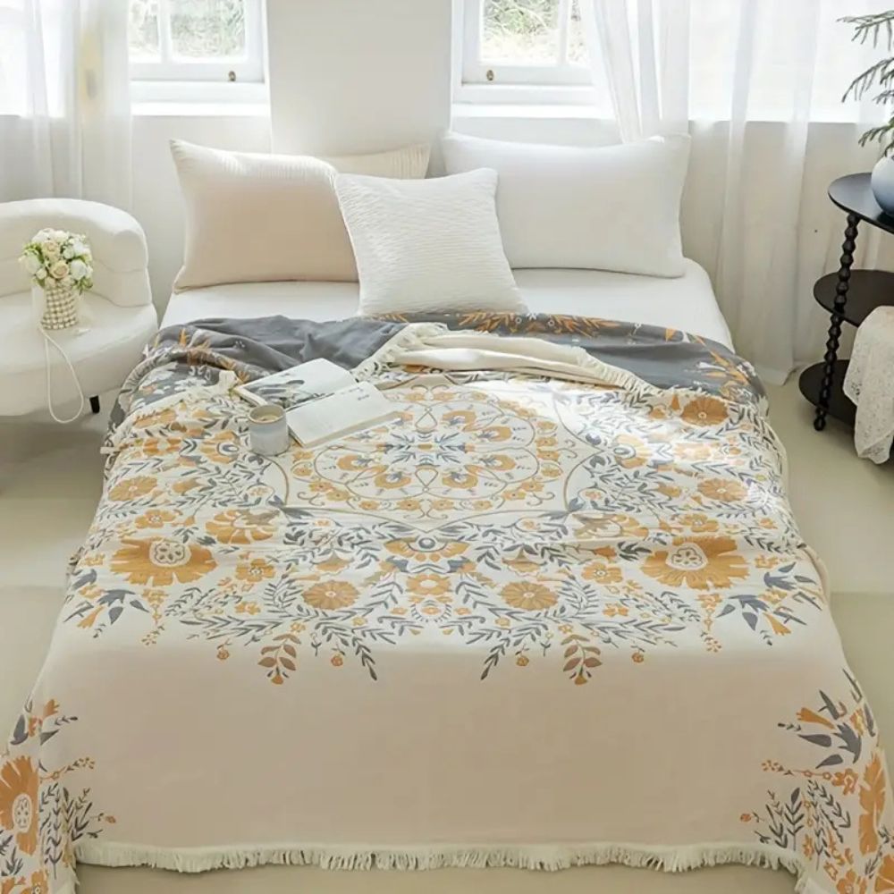 Versailles-inspirierte reversible Blumen-Decke