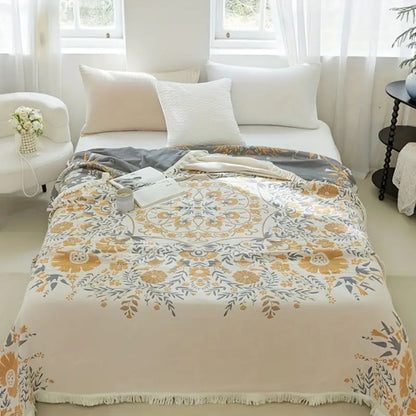 Versailles-inspirierte reversible Blumen-Decke