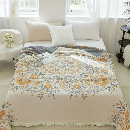 Versailles-inspirierte reversible Blumen-Decke