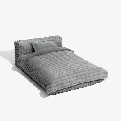 Lit orthopédique mini en peluche avec dossier pour petits chiens