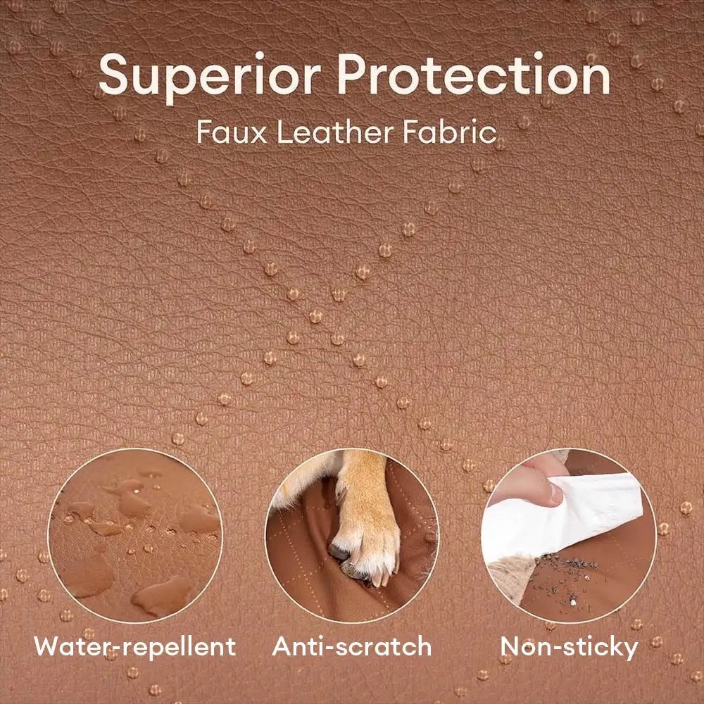 Coussin orthopédique pour chien - Coussin moelleux et en similicuir pour un confort optimal