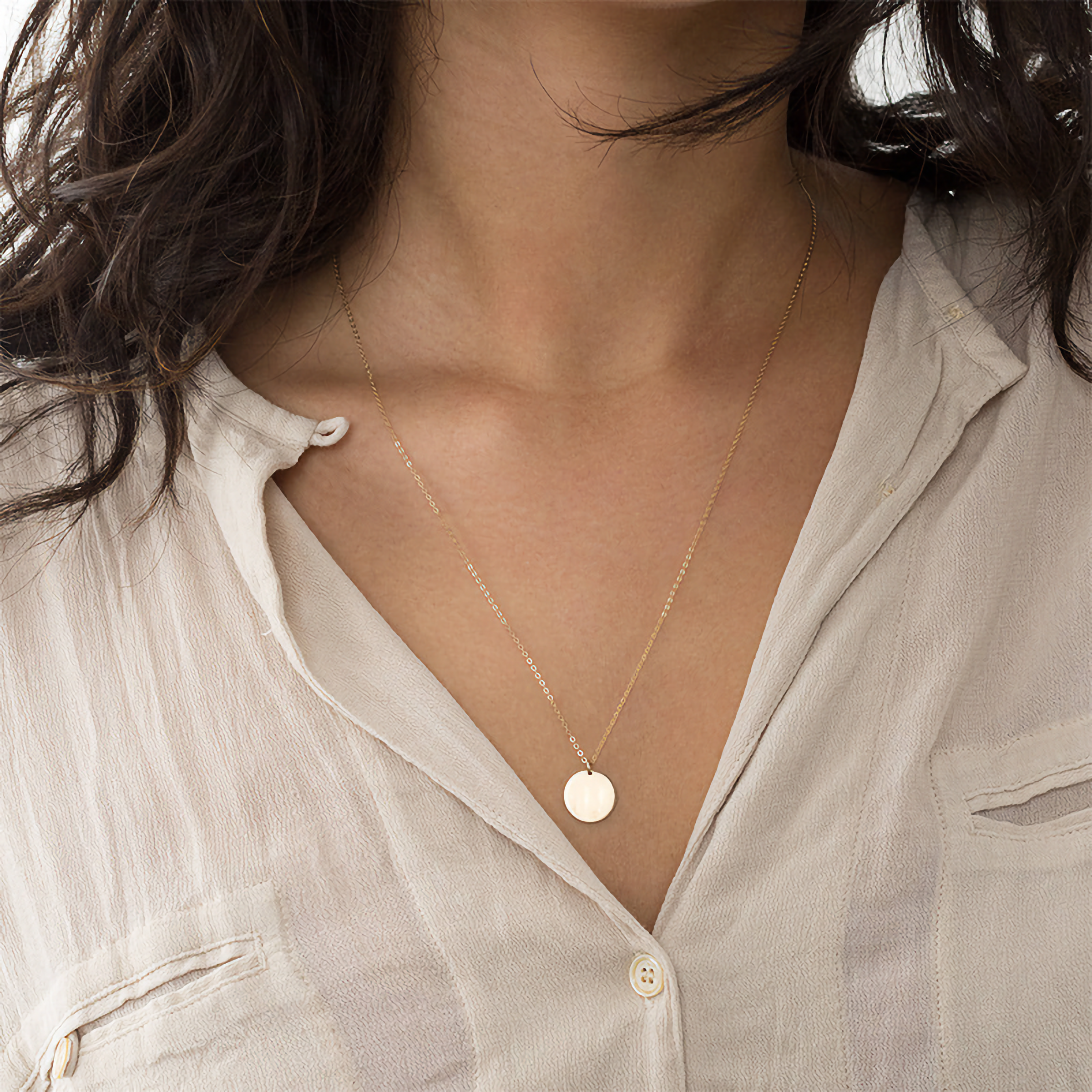 Juno - Circle Chain Necklace — made with care and attention to detail.