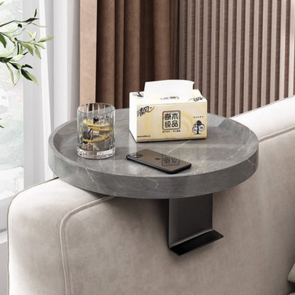 Walnut Sofa Armrest Tray Table for Drinks and Snacks