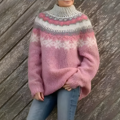 Damen Fair Isle Winterpullover | Lockere Passform und saisonales Muster