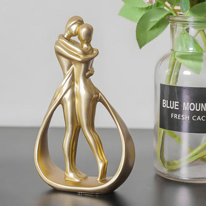 Figurine romantique en résine représentant un couple - Cadeau idéal pour la décoration intérieure
