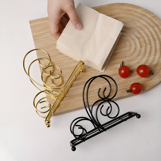 Porte-serviettes élégant en spirale pour table à manger - Décoration de table moderne