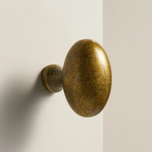 Antique Brass Cabinet Knob - Vintage Drawer Pulls for Home Decor and Furniture Restoration