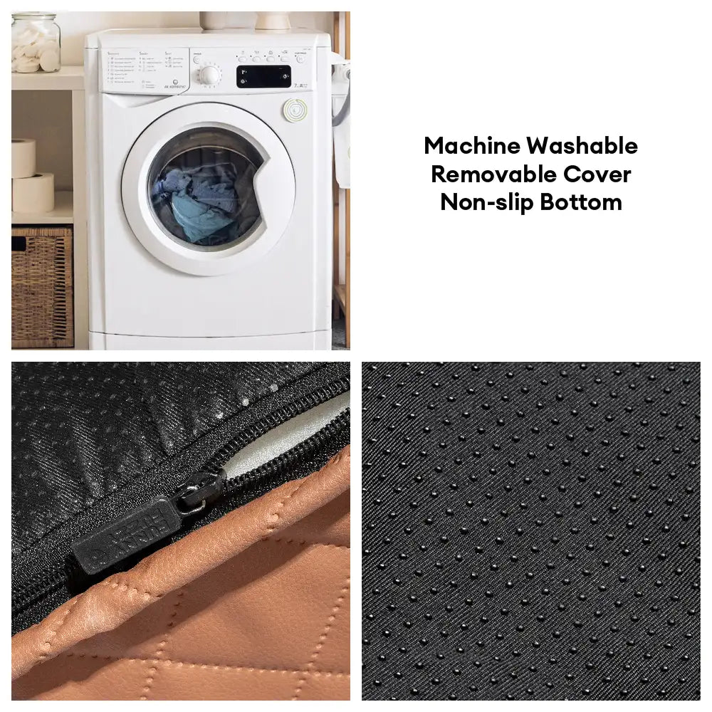 Coussin orthopédique pour chien - Coussin moelleux et en similicuir pour un confort optimal