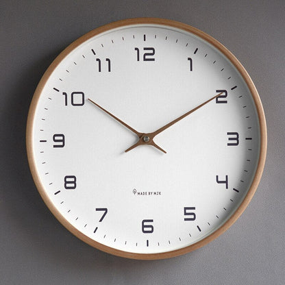 Horloge murale minimaliste en bois - Design scandinave pour la décoration intérieure