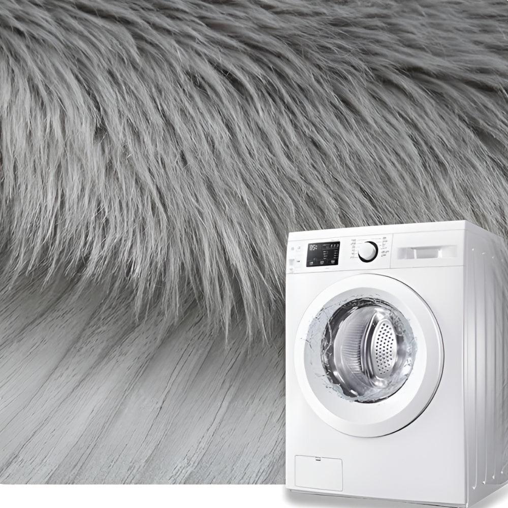 Tapis rond en peluche douce pour une décoration intérieure chaleureuse - Motif nuage