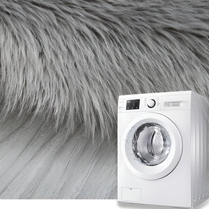 Tapis rond en peluche douce pour une décoration intérieure chaleureuse - Motif nuage