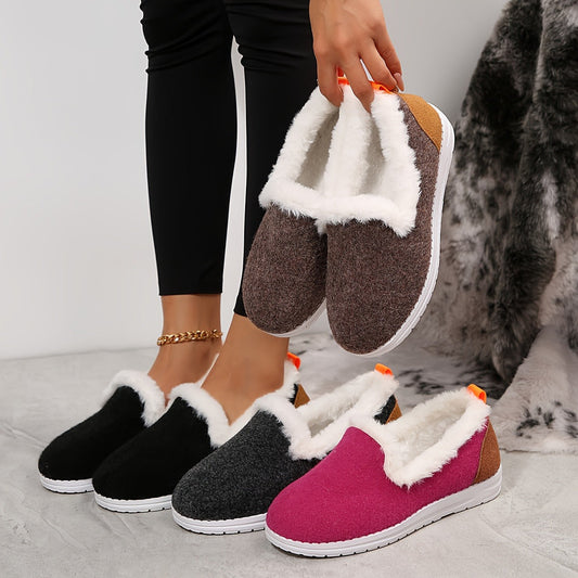 Mocassins d'hiver Femme | Pluche Comfort Schoenen pour Koude Dagen 