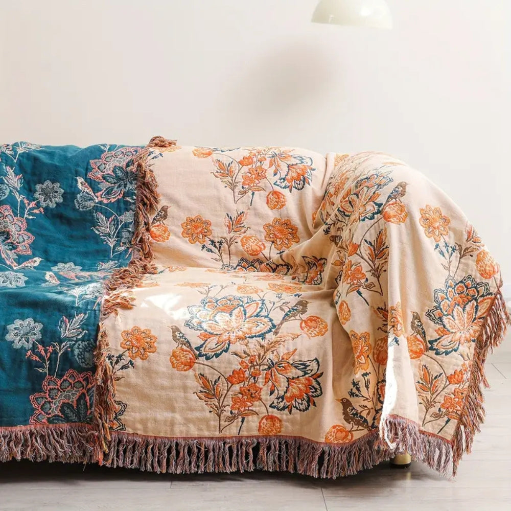 Rustikale Gemütliche Boho-Decke 