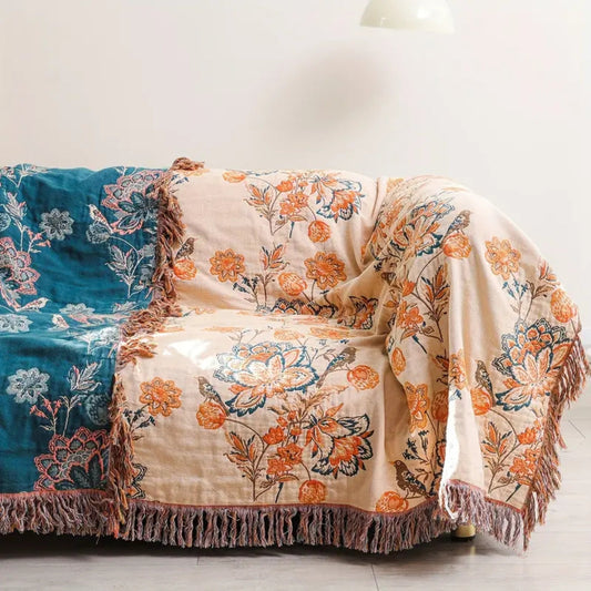 Rustikale Gemütliche Boho-Decke 