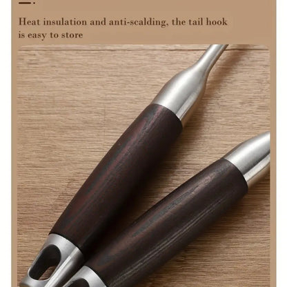 Glänzendes Edelstahl Holzutensilien-Set | 6 pièces