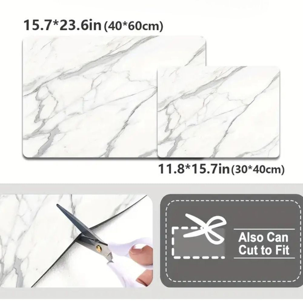 Marmor Druck Geschirr Abtropfmatte